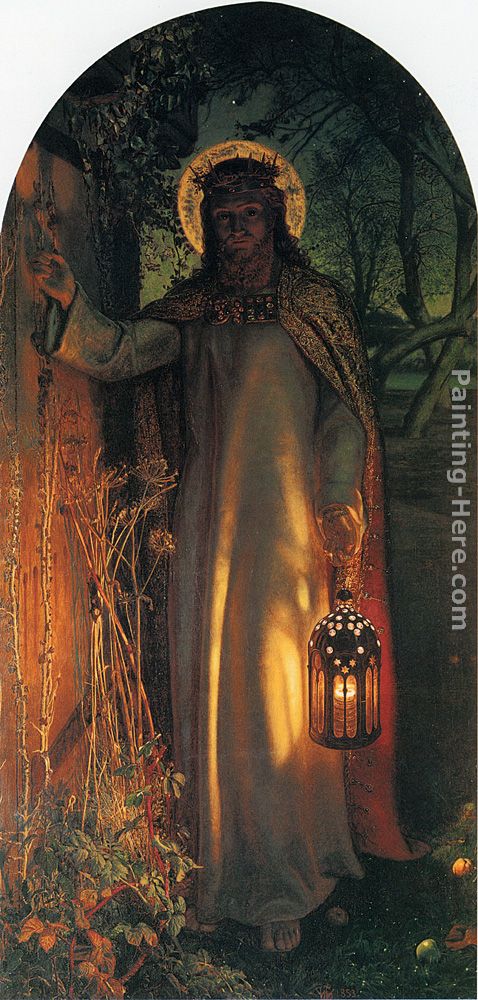 The Light of the World painting - William Holman Hunt The Light of the World art painting